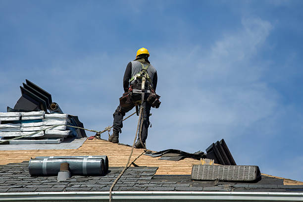 Professional Gutter Installation technician working in Forks, WA